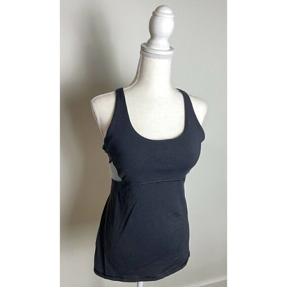 Athleta Women’s S Start Up Black Tank Top Built in Bra Athletic Sport Workout - Picture 1 of 8